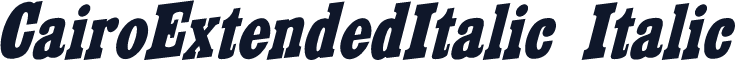 CairoExtendedItalic Italic