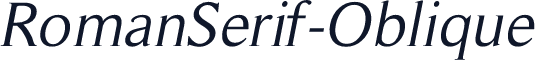 RomanSerif-Oblique