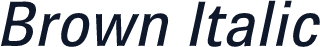 Brown Italic
