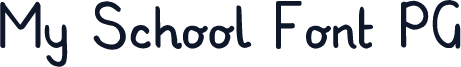 My School Font PG