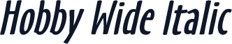 Hobby Wide Italic