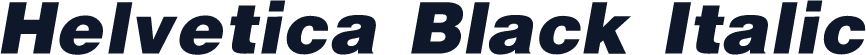 Helvetica Black Italic