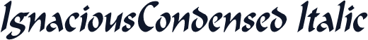 IgnaciousCondensed Italic