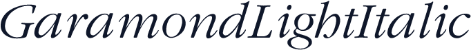 GaramondLightItalic
