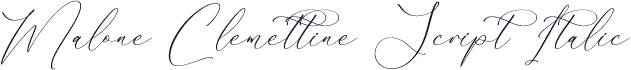 Malone Clemettine Script Italic