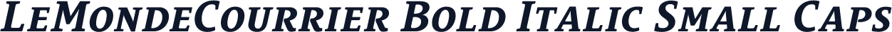 LeMondeCourrier Bold Italic Small Caps