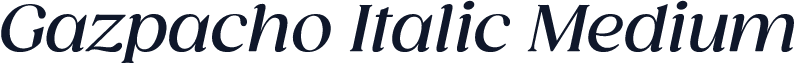Gazpacho Italic Medium