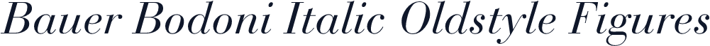 Bauer Bodoni Italic Oldstyle Figures