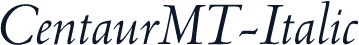 CentaurMT-Italic