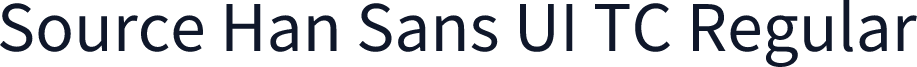 Source Han Sans UI TC Regular