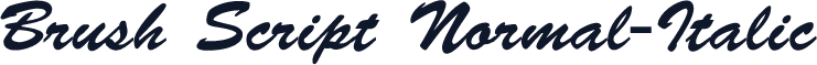 Brush Script Normal-Italic