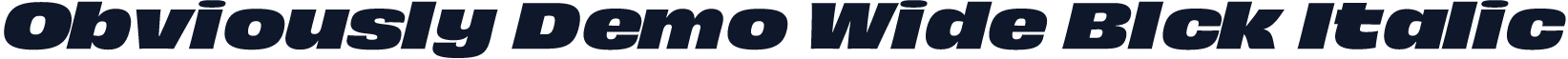 Obviously Demo Wide Blck Italic