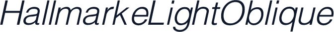 HallmarkeLightOblique