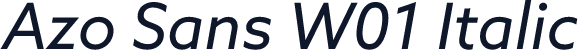 Azo Sans W01 Italic