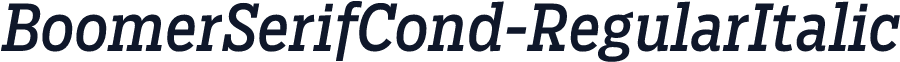 BoomerSerifCond-RegularItalic