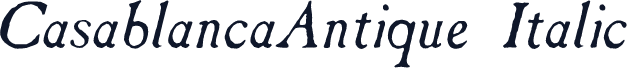 CasablancaAntique  Italic