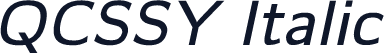 QCSSY Italic