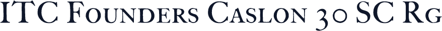 ITC Founders Caslon 30 SC Rg