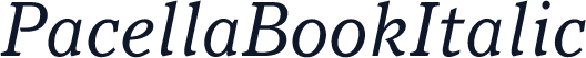 PacellaBookItalic