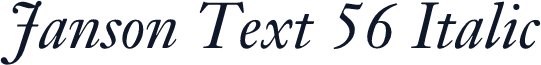 Janson Text 56 Italic