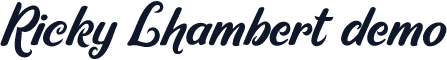 Ricky Lhambert demo