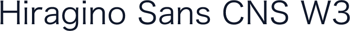 Hiragino Sans CNS W3