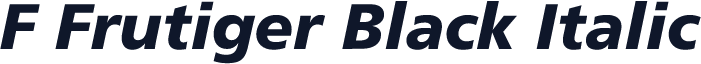 F Frutiger Black Italic
