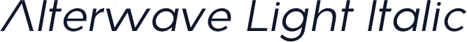 Alterwave Light Italic