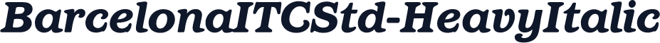 BarcelonaITCStd-HeavyItalic