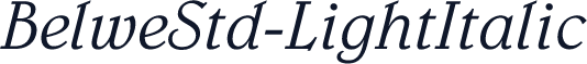 BelweStd-LightItalic
