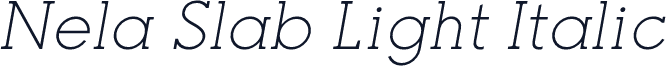 Nela Slab Light Italic