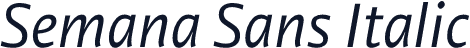 Semana Sans Italic