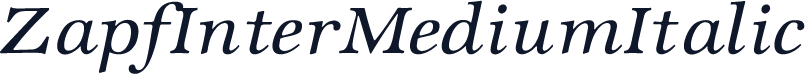 ZapfInterMediumItalic