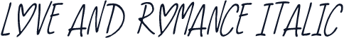 Love And Romance Italic