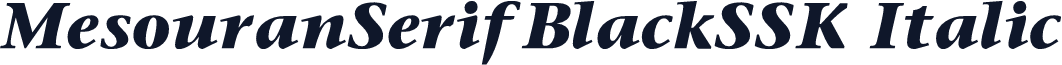 MesouranSerifBlackSSK Italic