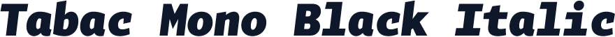 Tabac Mono Black Italic