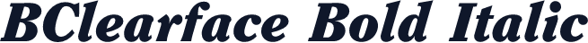 BClearface Bold Italic
