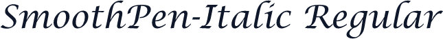 SmoothPen-Italic Regular