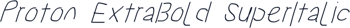 Proton ExtraBold SuperItalic