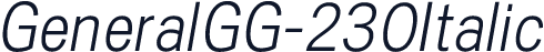 GeneralGG-230Italic