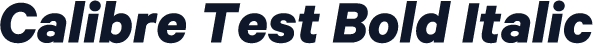 Calibre Test Bold Italic