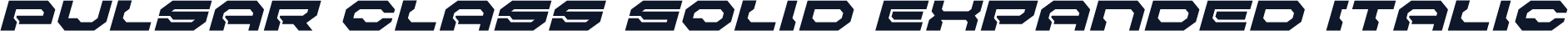 Pulsar Class Solid Expanded Italic