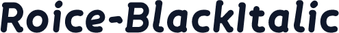 Roice-BlackItalic