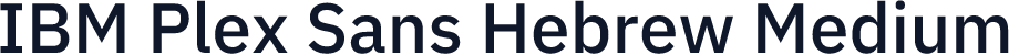IBM Plex Sans Hebrew Medium