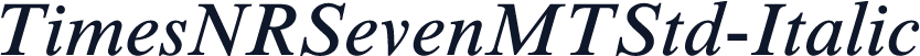 TimesNRSevenMTStd-Italic
