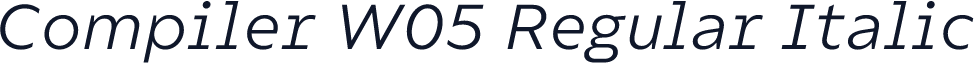 Compiler W05 Regular Italic