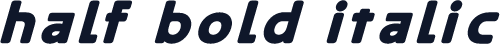 Half Bold Italic