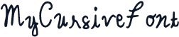 MyCursiveFont