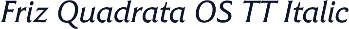 Friz Quadrata OS TT Italic