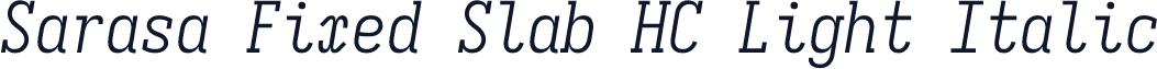 Sarasa Fixed Slab HC Light Italic